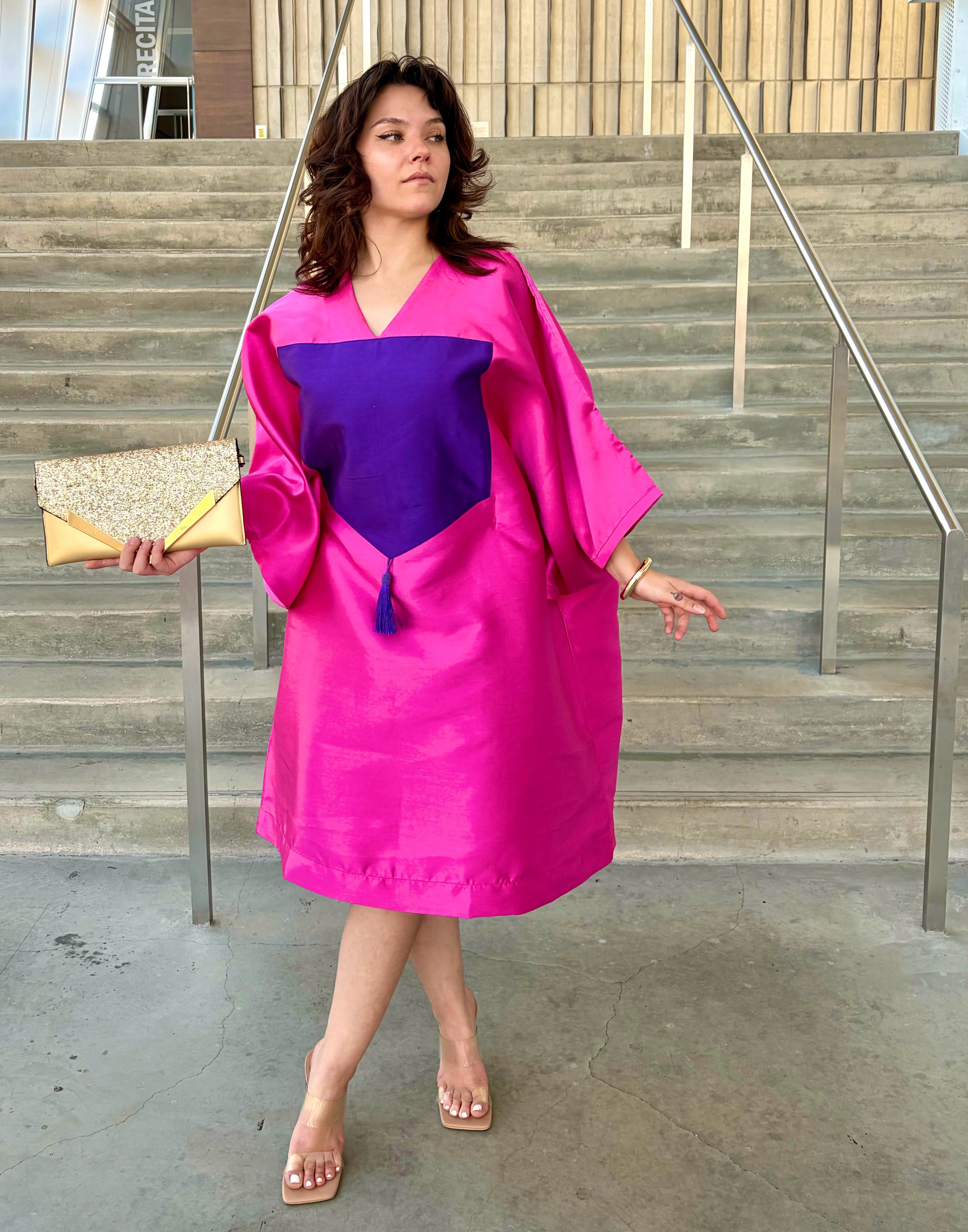 Mikado dress (PINK /Purple)