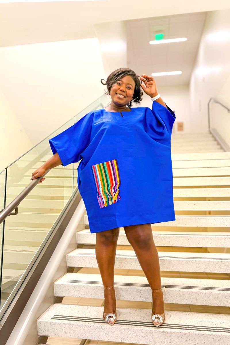 Mikado Dress (blue )