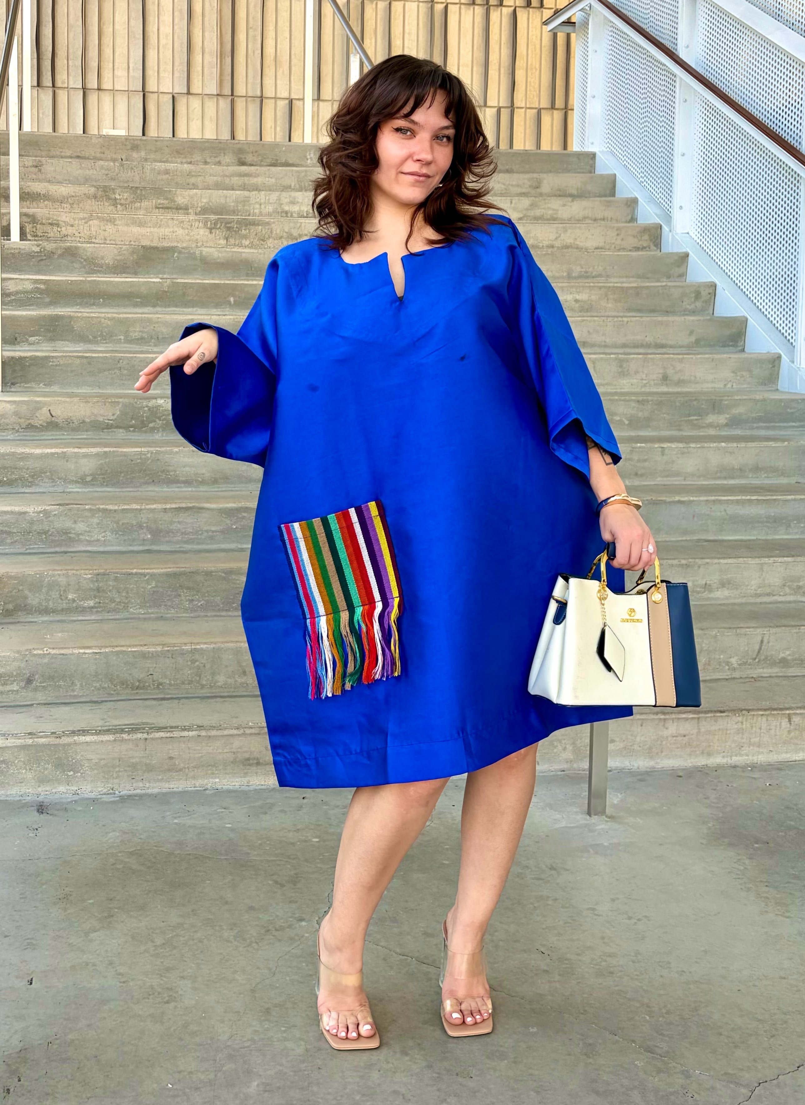 Mikado Dress (blue )