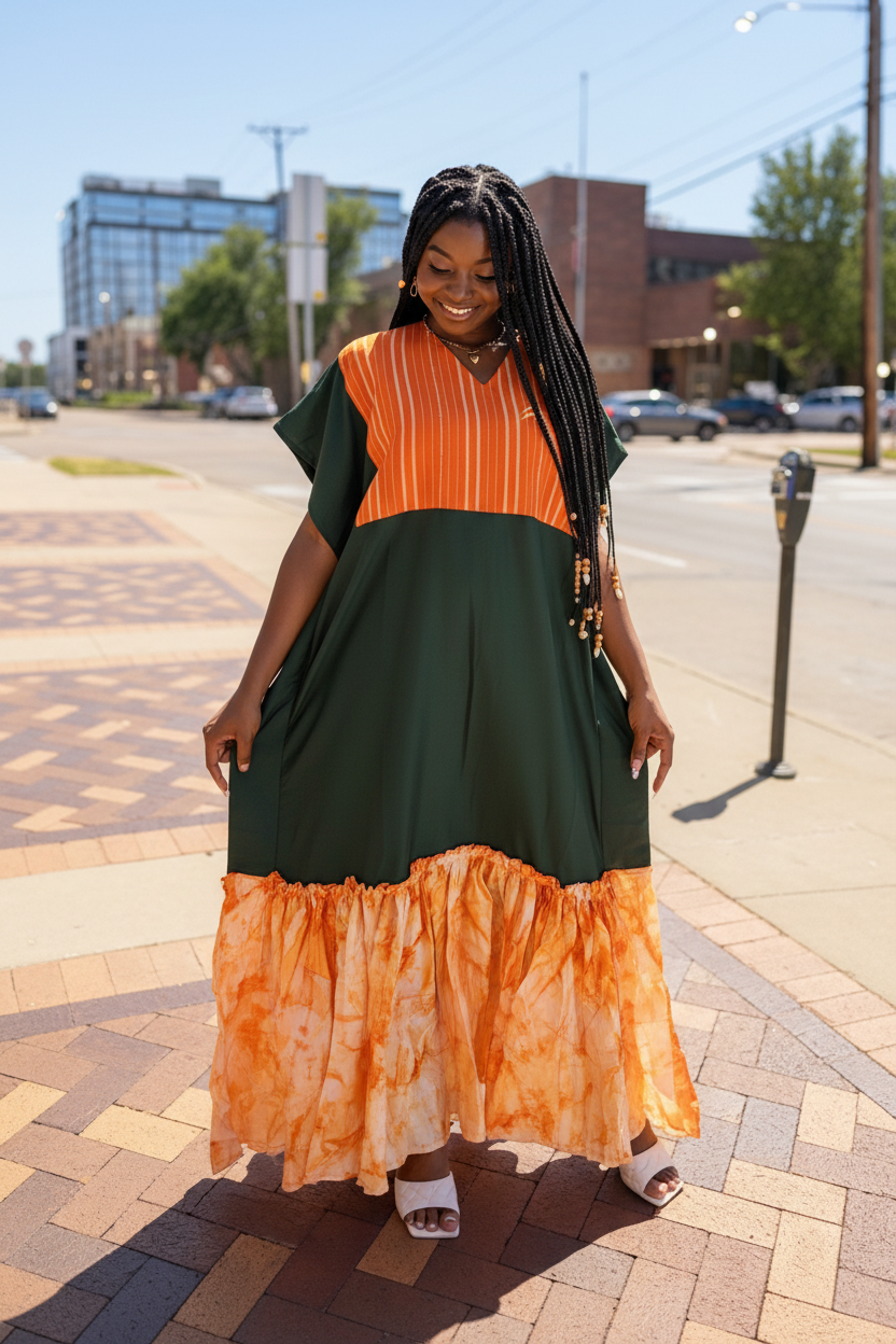 Sunset Grove Maxi Dress - Green