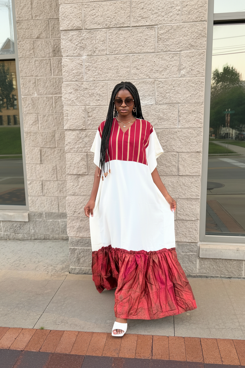 Sunset Grove Maxi Dress - White